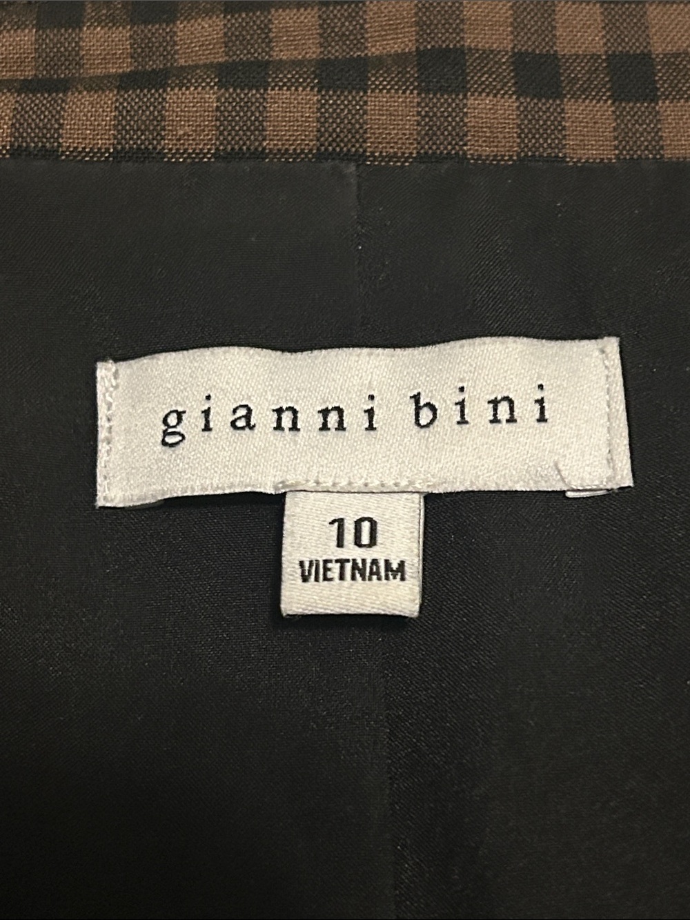 Gianni bini Brown and Black Gingham Blazer - Picture 2 of 5